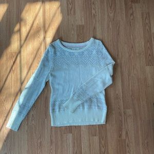 H&M Knit Cream Snowflake Pattern Sweater